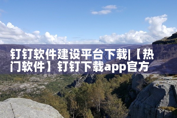 钉钉软件建设平台下载