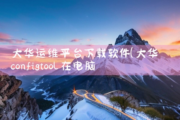 大华运维平台下载软件