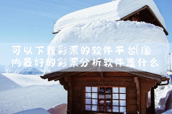 可以下载彩票的软件平台